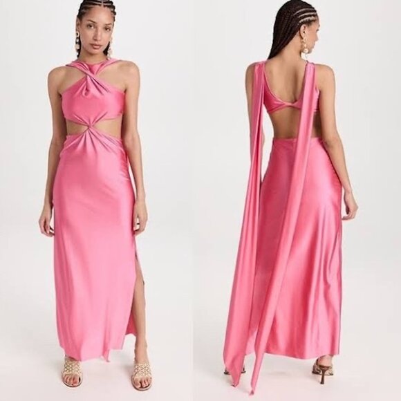 Baobab Ribera Cut-Out Maxi Dress Flamingo Size XS - Picture 5 of 13